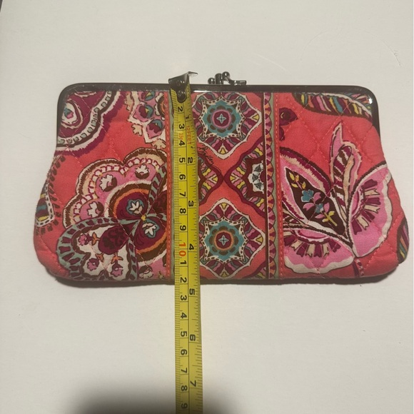 Vera Bradley Wallet / clutch kiss lock coral red pink purple - Picture 3 of 6